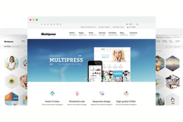 多用途响应式网站设计HTML5模板素材库精选 Multipress – Responsive HTML5 Template