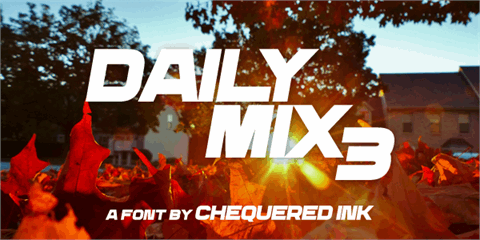 Daily Mix 3 font素材之家精选英文字体