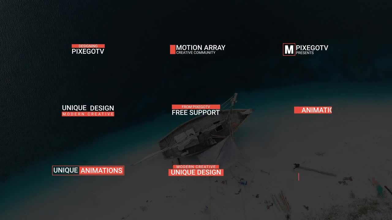 23个简约的现代标题素材库精选AE模板