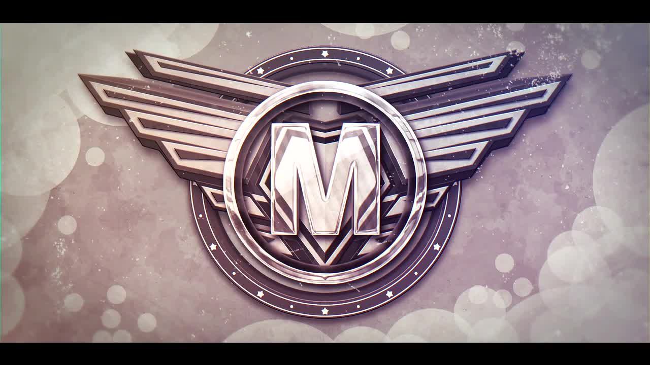 简洁快速活力的三维机翼徽标展示素材库精选AE模板