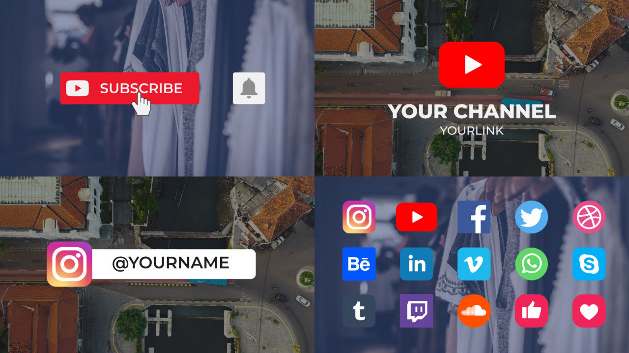 社交媒体包视频素材库精选AE模板