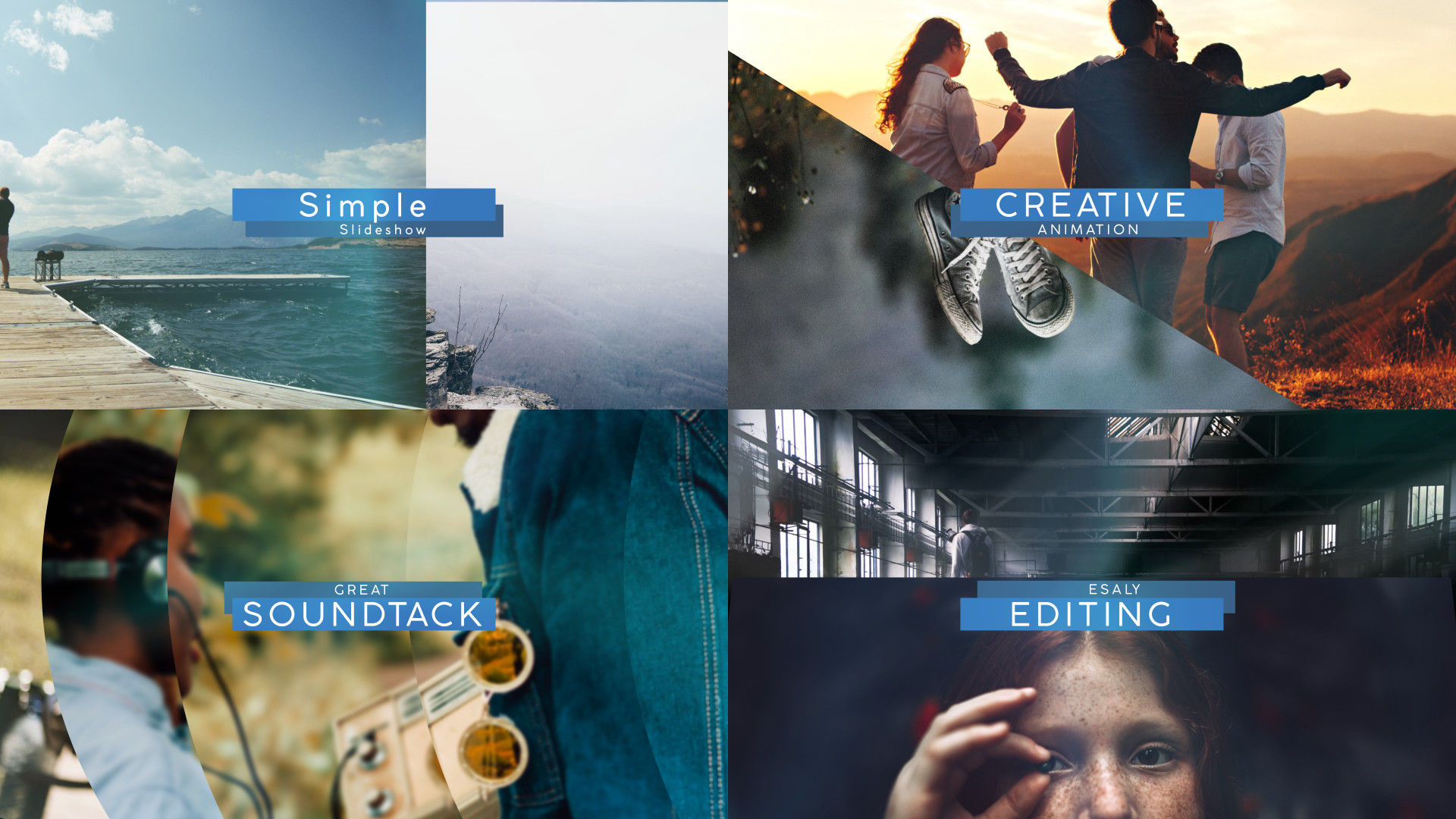 干净且专业的简单幻灯片素材库精选AE模板