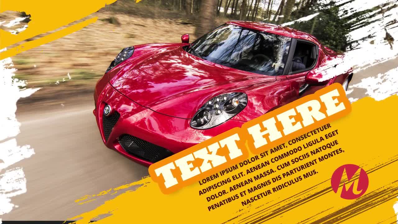 炫酷赛车比赛油漆转场片头片尾素材库精选AE模板