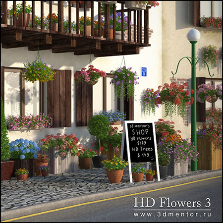 高清花卉盆栽绿色植物素材之家精选3D模型