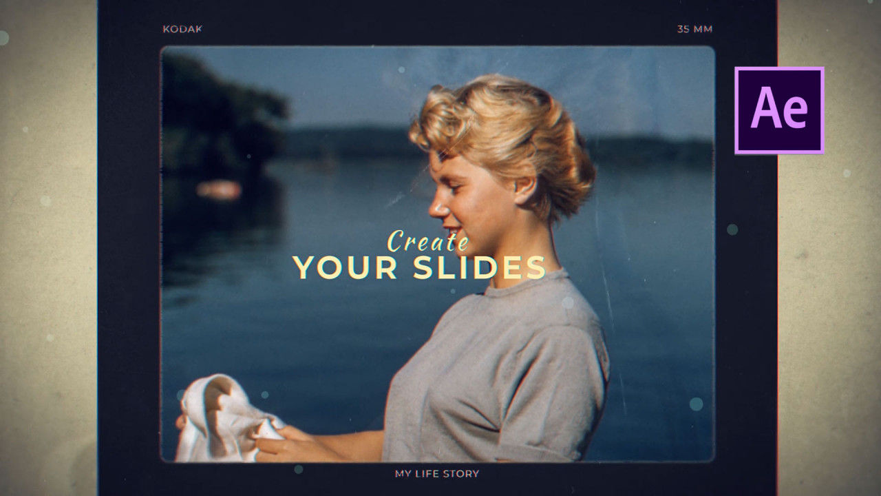 浪漫回忆幻灯片展示素材库精选AE模板