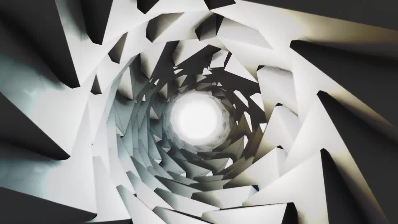 3D机械石螺旋徽标显示素材库精选AE模板