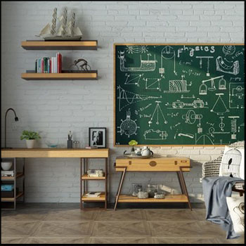 现代风格客厅沙发椅子书桌组合素材之家精选3D模型