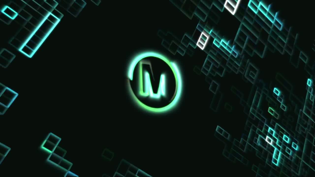 数字霓虹灯徽标素材库精选AE模板