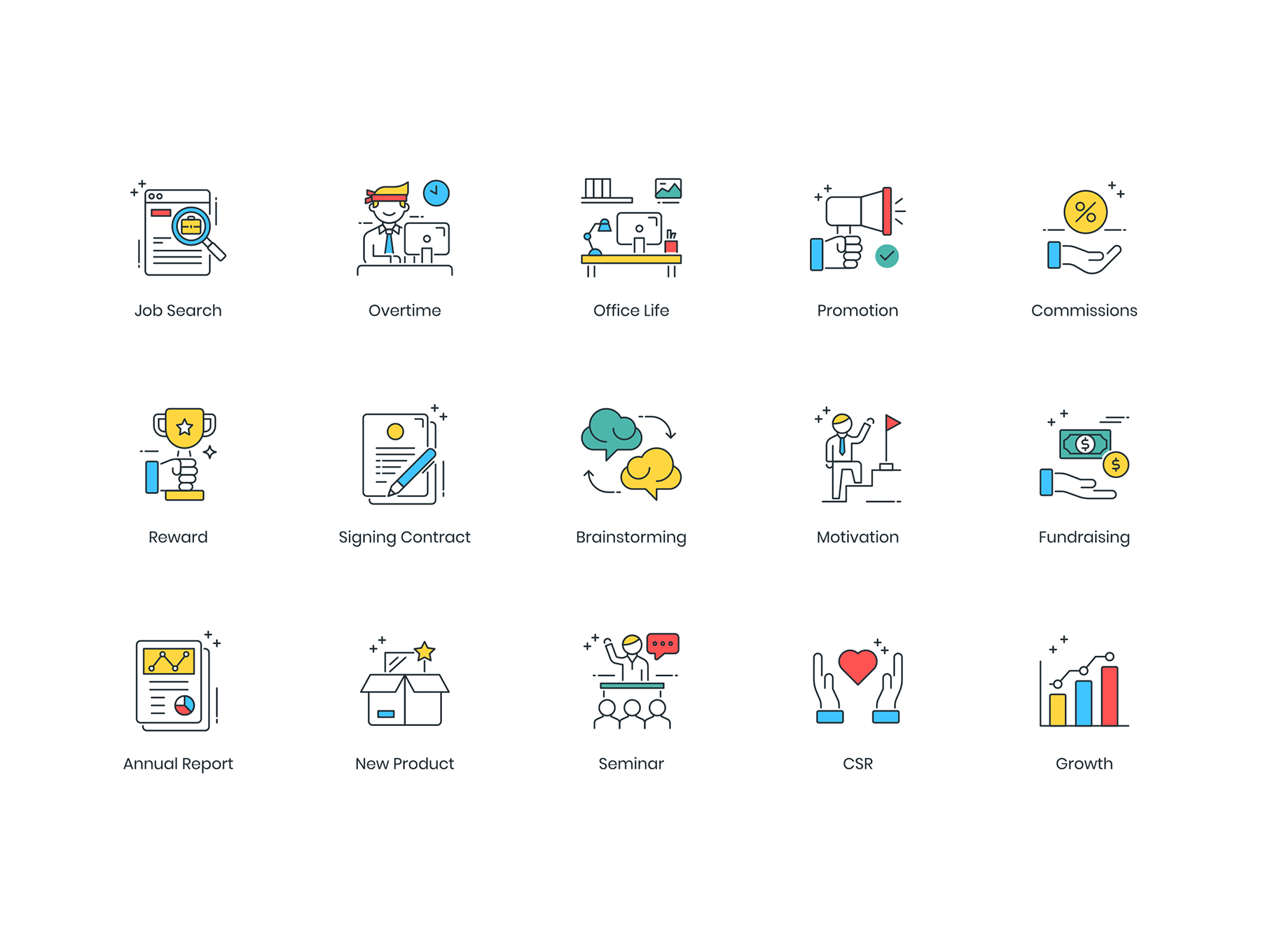 商业合作概念图标套装下载[Ai]插图(4)