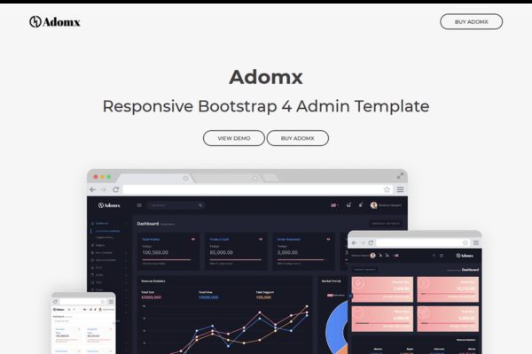 响应式Bootstrap 4网站管理后台模板素材库精选 Adomx – Responsive Bootstrap 4 Admin Template