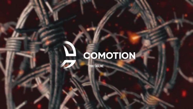 带刺铁丝网徽标展示ae模板