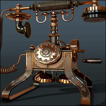 复古老式电话机素材之家精选3D模型