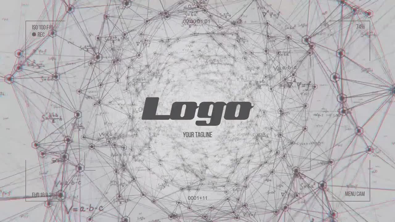 时尚高科技的蜘蛛数据信息展示标志素材库精选AE模板