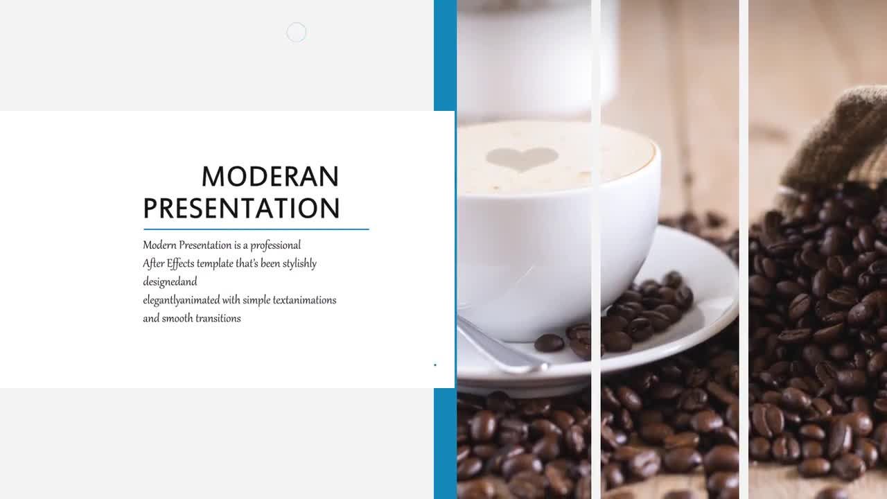 整洁的企业幻灯片图文介绍片头素材库精选AE模板