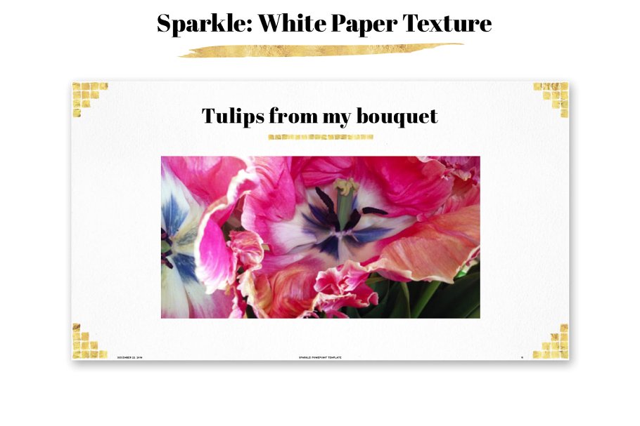 闪耀金箔排版风格PPT幻灯片模板 Sparkle Gold Foil PPT Templates插图(1)