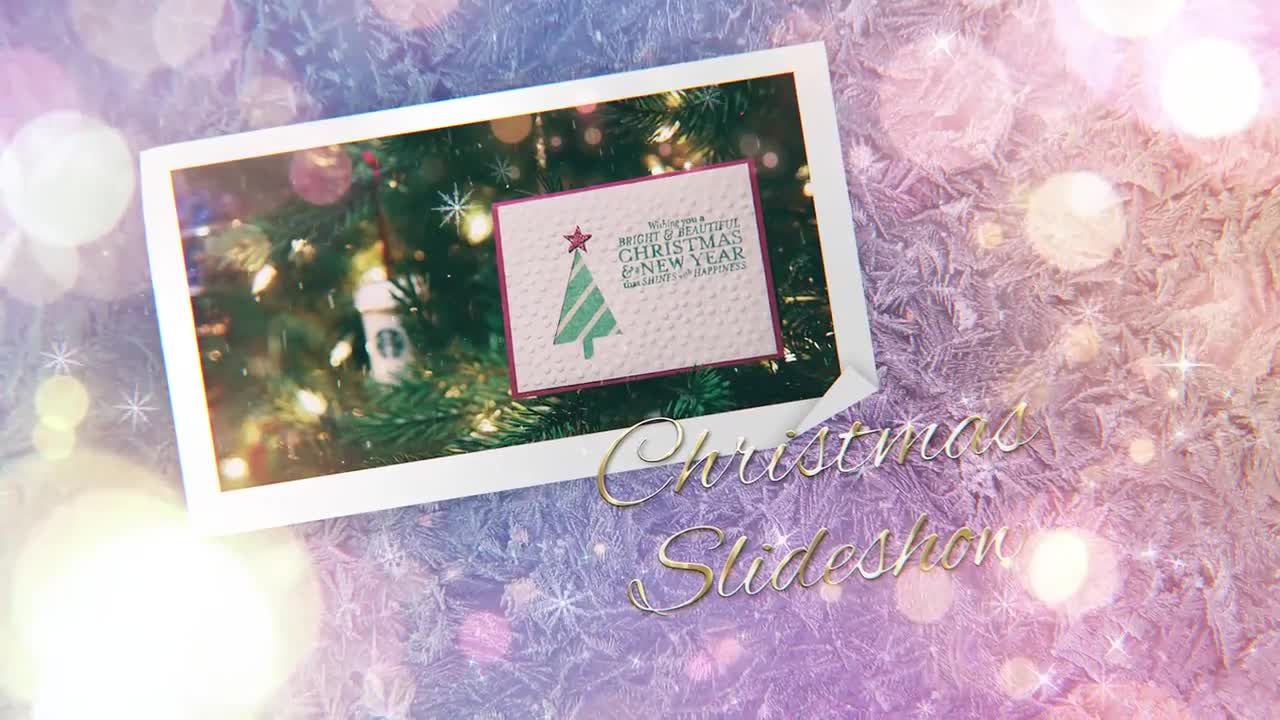 华丽的圣诞假期照片展示动画素材库精选AE模板