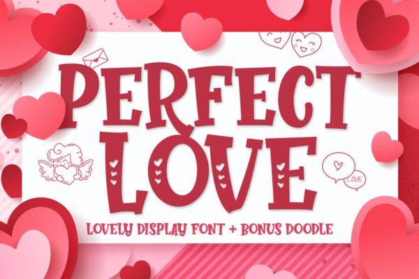 完美爱心英文衬线字体素材库精选 Perfect Love – Mother Favorite Font