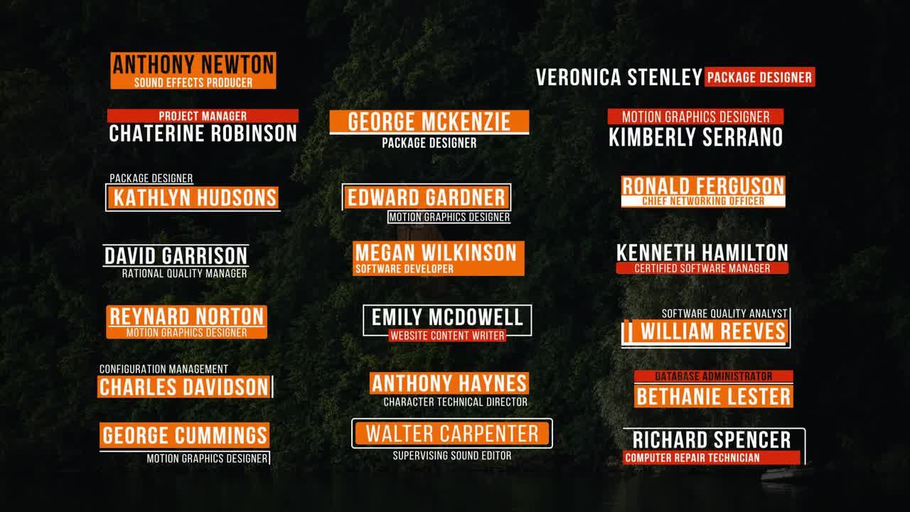 20个现代下三分之一采访全屏标题素材库精选AE模板