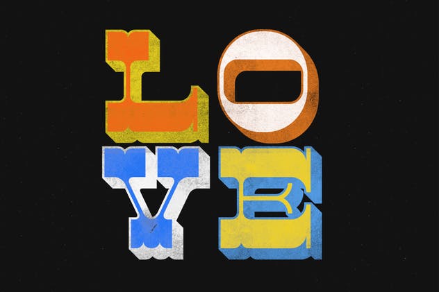 复古凸版印刷衬线字体 Circus Freak Font插图(6)