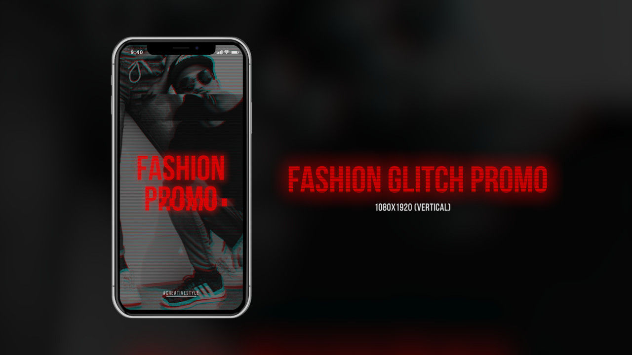 时尚优雅故障转换动画宣传素材库推荐PR模板