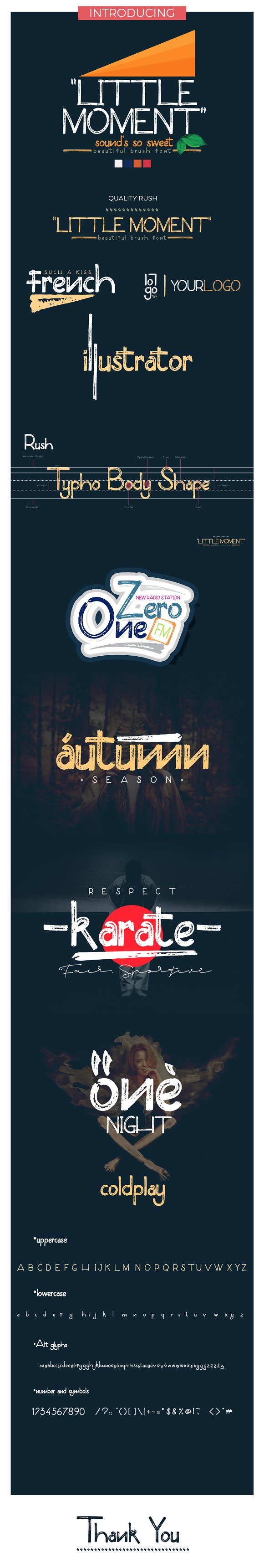 Little Moment Brush Font插图