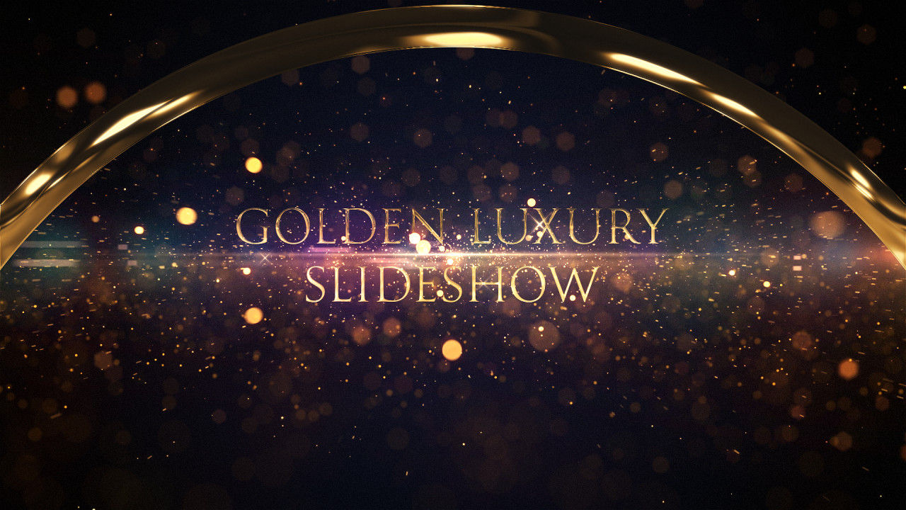 3D粒子金光闪烁标题动画素材库精选AE模板