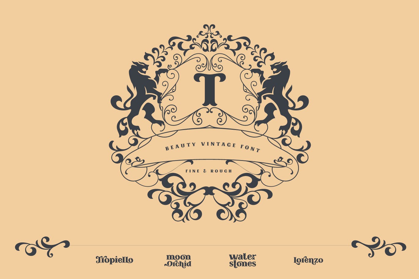 复古风格精美英文衬线装饰字体素材库精选下载 Tropiello Font插图(5)