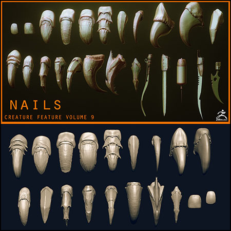 24个动物怪物锋利的爪子趾甲素材之家精选3D模型