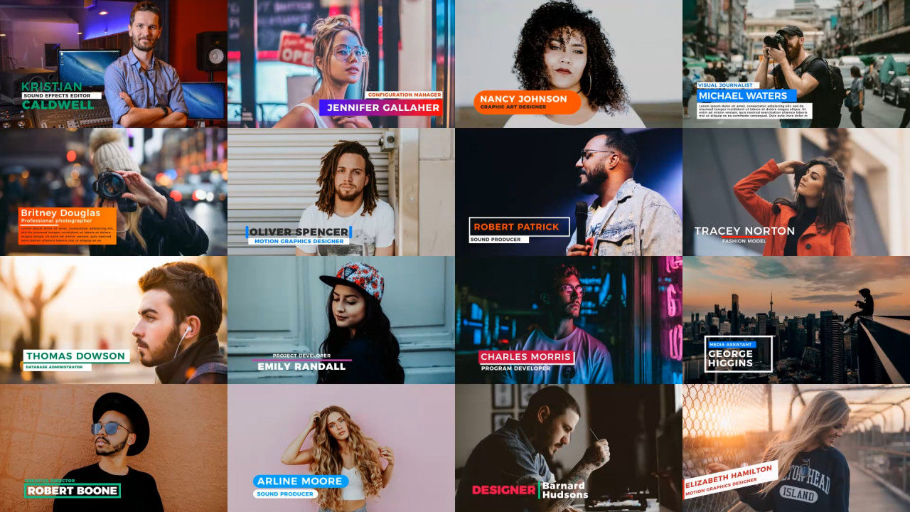 16个优雅的下三分之一素材库精选AE模板