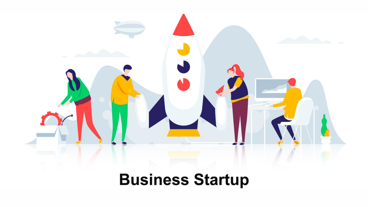 商业起步扁平化概念素材库精选AE模板