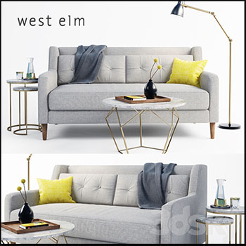 沙发茶几和客厅落地台灯素材之家精选3D模型