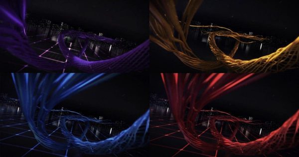 3D抽象细线丝带动画特效Logo演示素材库精选PR模板 Digital Wire Ribbon Logo Reveals