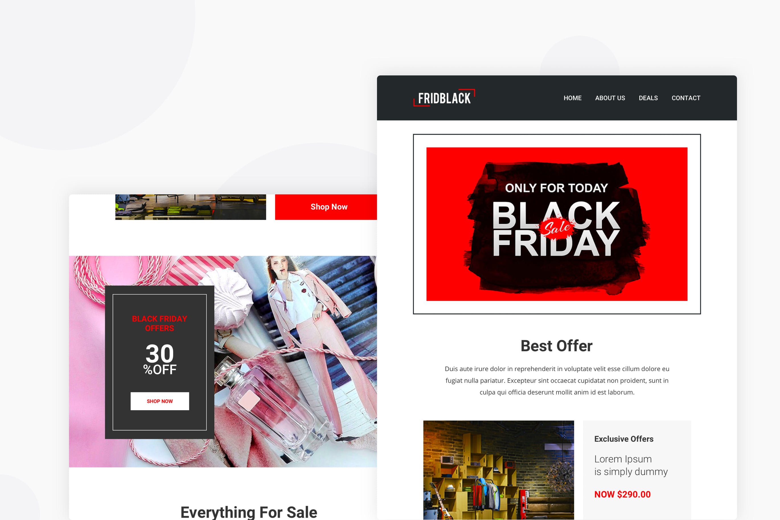 黒五海淘电商推广EDM邮件模板素材库精选下载 Black Friday – Email Newsletter插图