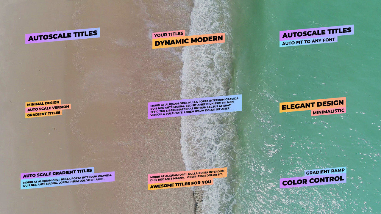 自动缩放标题ae模板