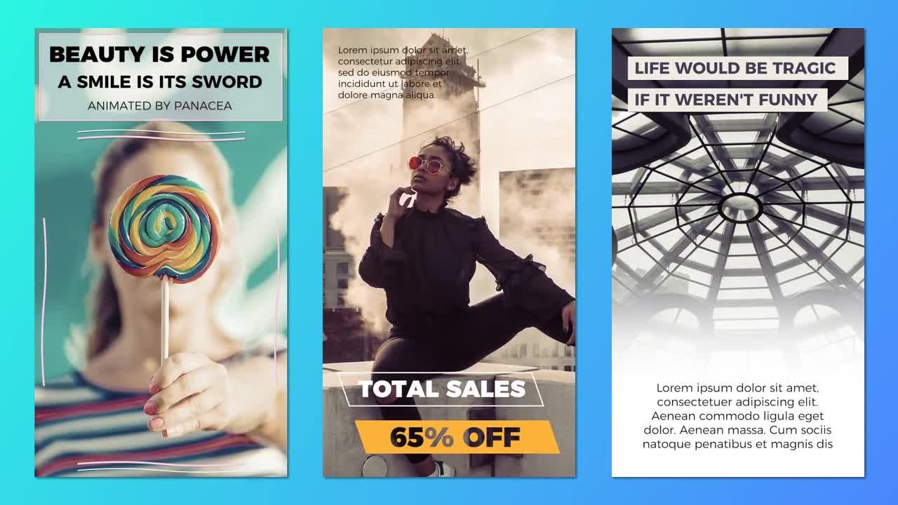 15款时尚酷炫的标题照片动画展示素材库精选pr模板