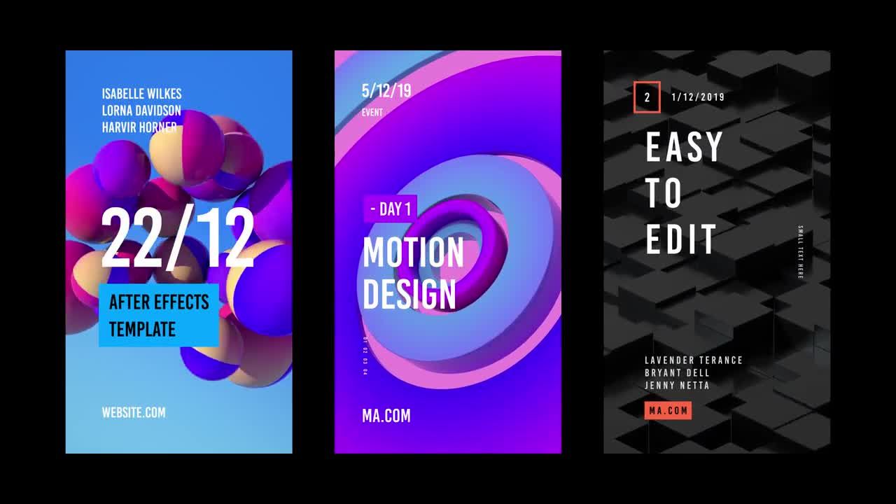 15个3D动画背景文本素材库精选AE模板