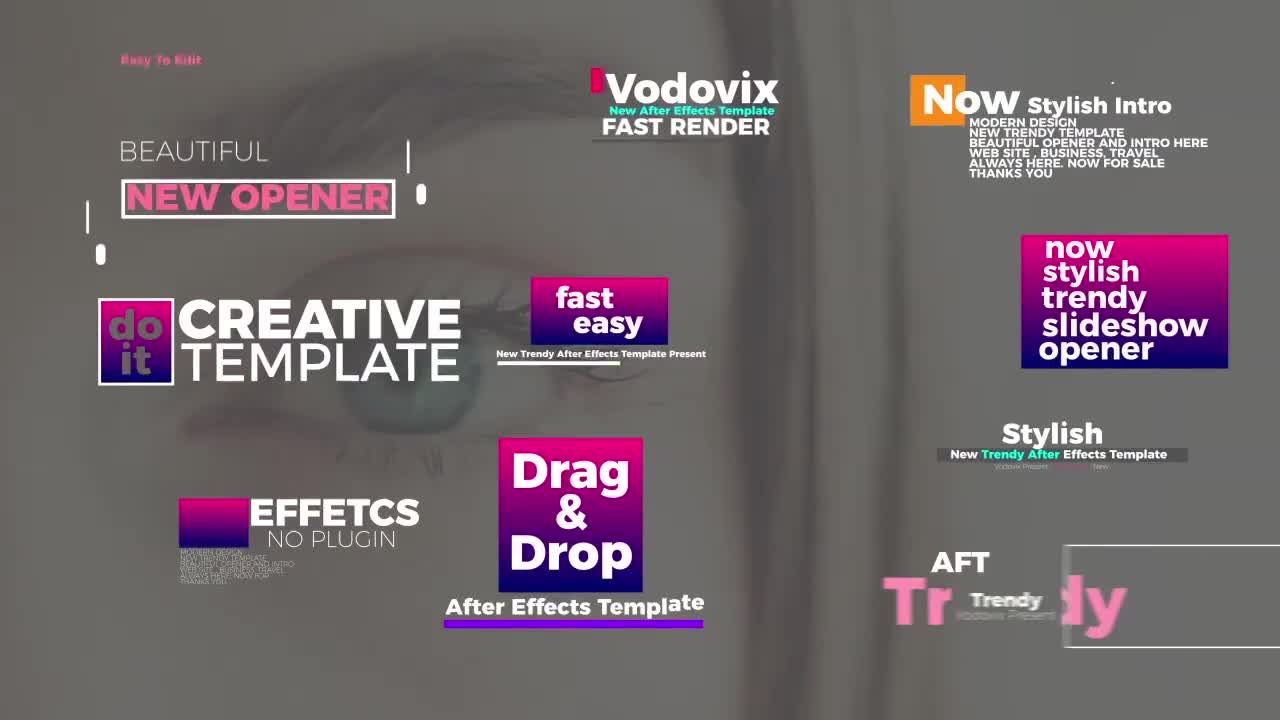 10组全屏彩色动态标题字幕ae模板