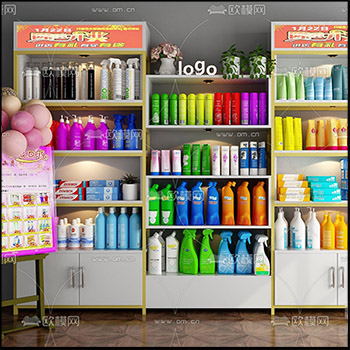 现代生活用品货架素材之家精选3D模型