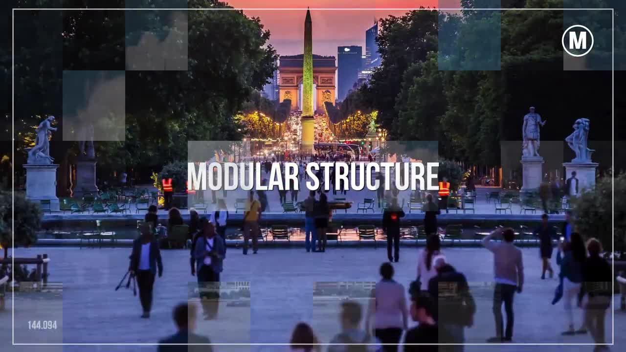 马赛克幻灯片动画素材库精选pr模板