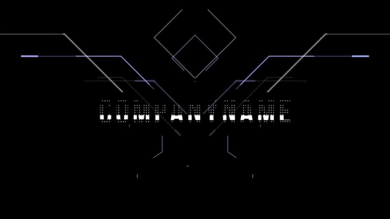 超现代炫酷时尚的数字六角徽标素材库精选AE模板