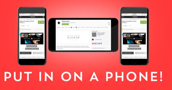 Web&amp;APP交互设计视频演示动画样机素材库精选AE模板 Elegant Web / App Phone Presentation