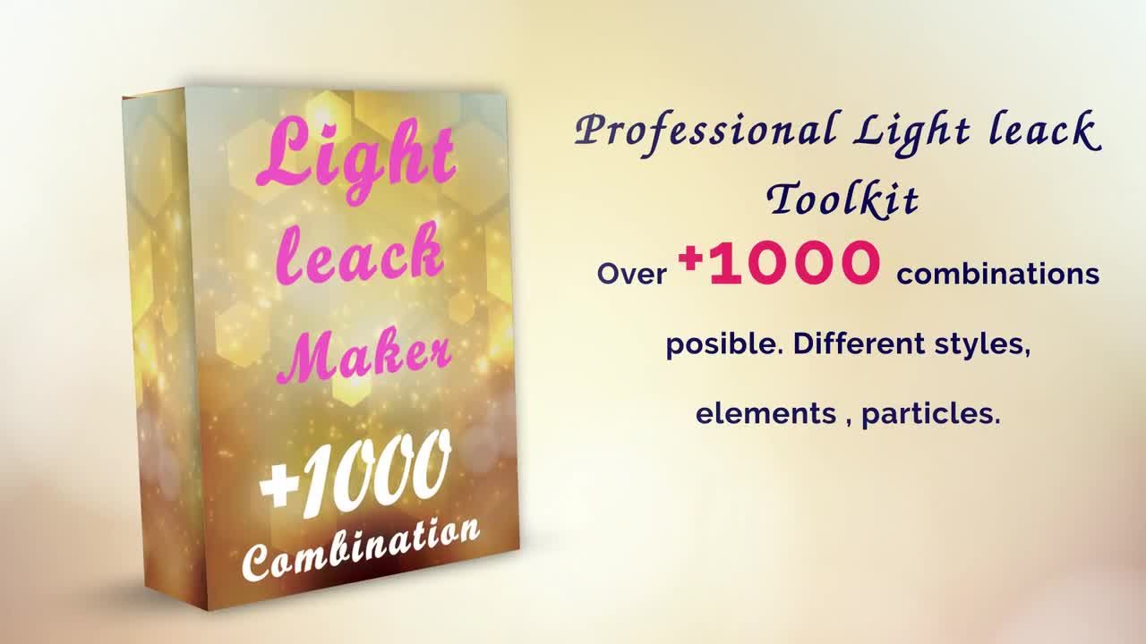 上千种炫光耀斑漏光效果生成工具素材库精选AE模板