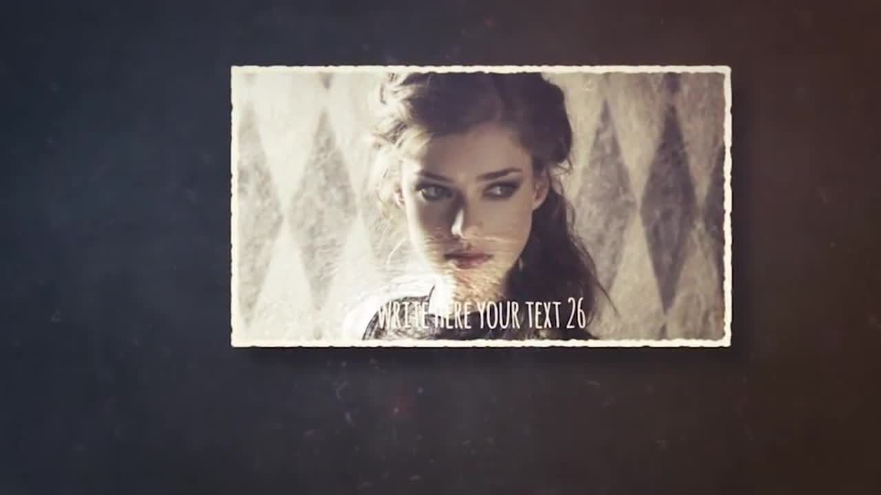 复古怀旧照片相册展示视频素材库精选AE模板