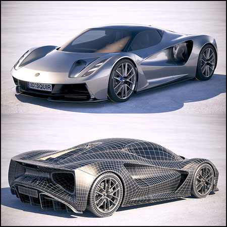 Lotus Evija 2020 跑车汽车C4D/素材之家精选3D模型