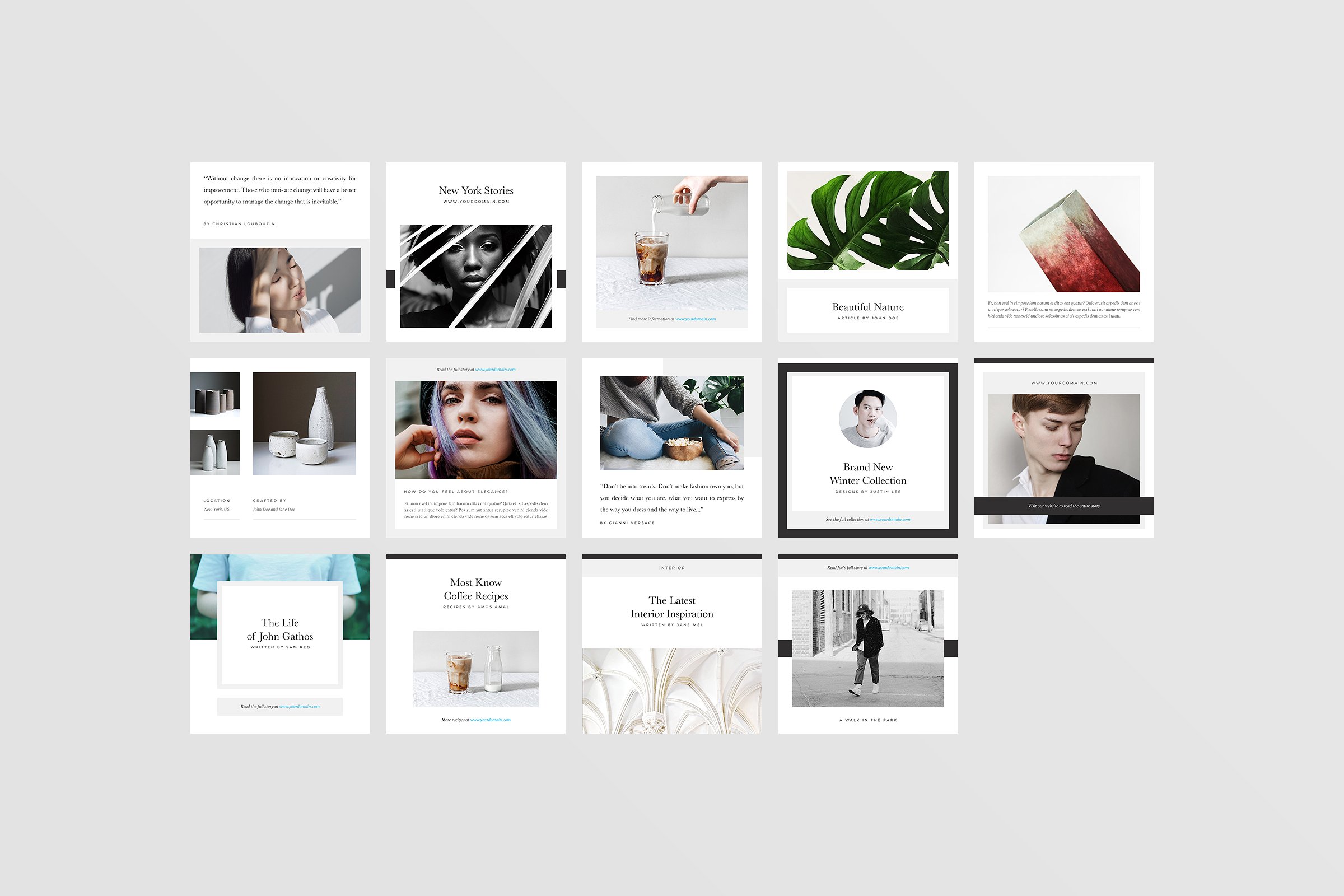 新媒体时尚社交贴图模板素材库精选 New York Social Media Pack插图(8)