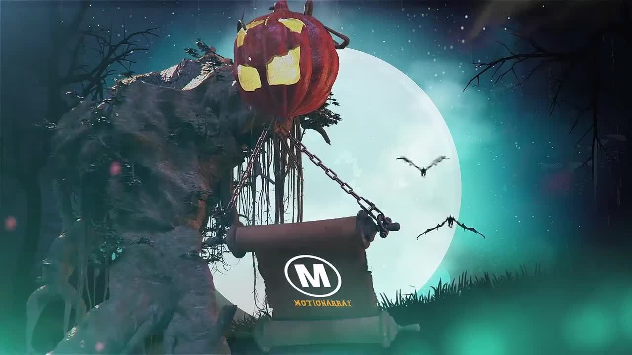 怪异恐怖神秘的万圣节幻灯片素材库精选AE模板