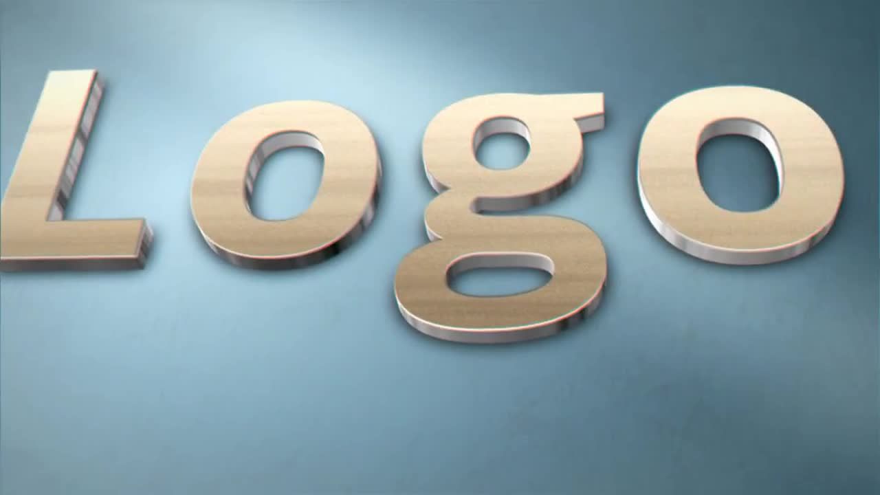 大气优雅金属动态logo展示素材库精选AE模板