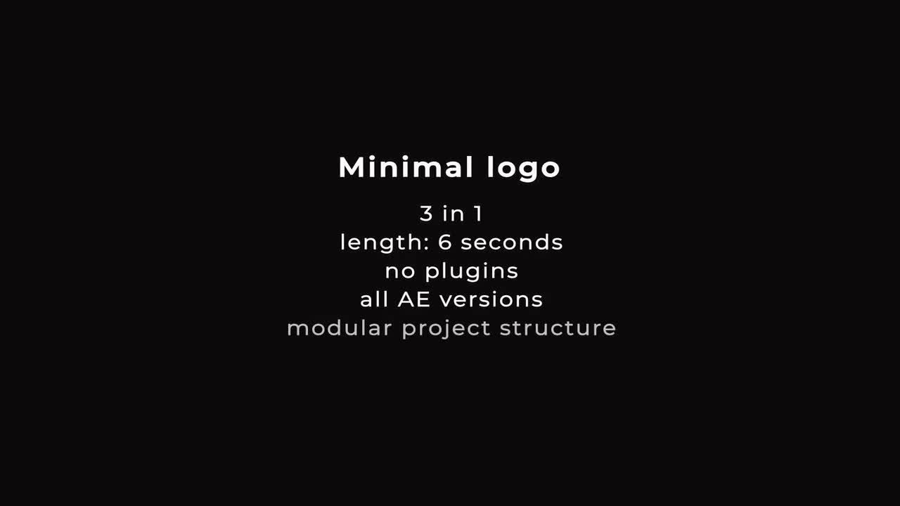最小徽标时尚简约素材库精选AE模板
