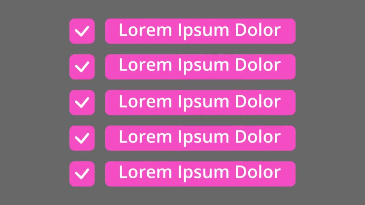 条形项目符号列表动态素材库精选pr模板