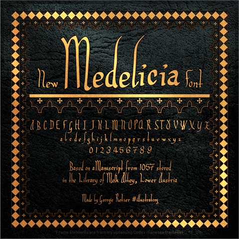 Medelicia font素材之家精选英文字体